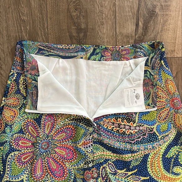 NWT - ART MOSAIC FASHION by JANE VALLEJO Mini Skirt with Flounce Hemline - Picture 7 of 10